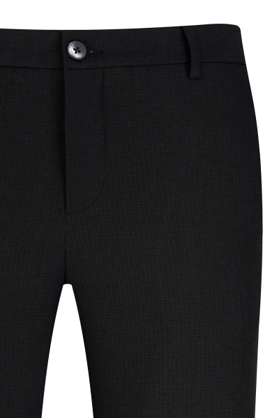 Siyah Rahat Kesim Yandan Cepli Jogger Pantolon - 2