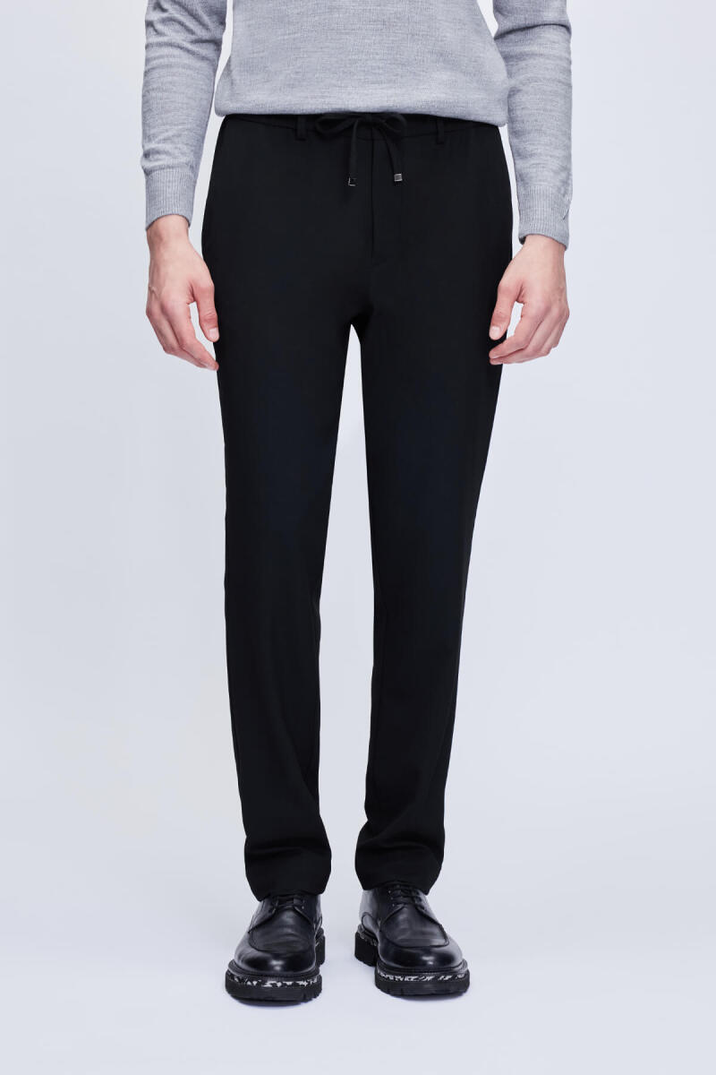 Siyah Rahat Kesim Yandan Cepli Jogger Pantolon - Hatemoğlu