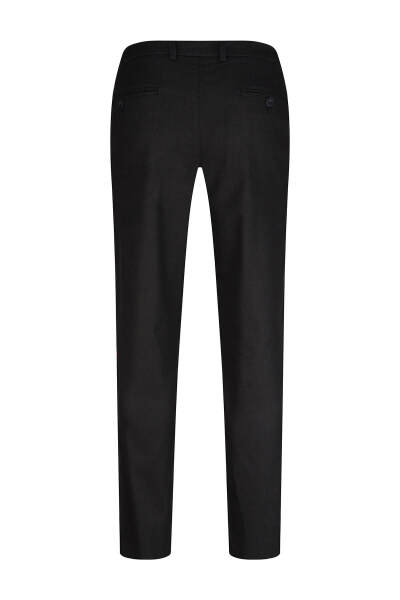 Siyah Rahat Kesim Yandan Cepli Pamuklu Jogger Pantolon - 3