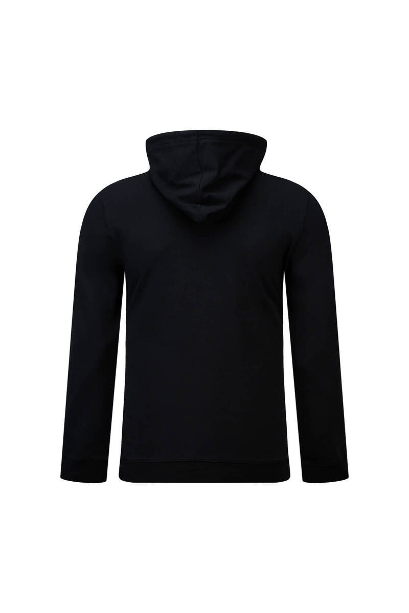 Siyah Regular Fit Baskılı Kapüşonlu Sweatshirt - HTML (1)