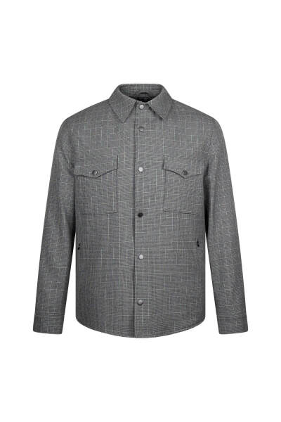 Siyah Regular Fit Elyaflı Mont - 1