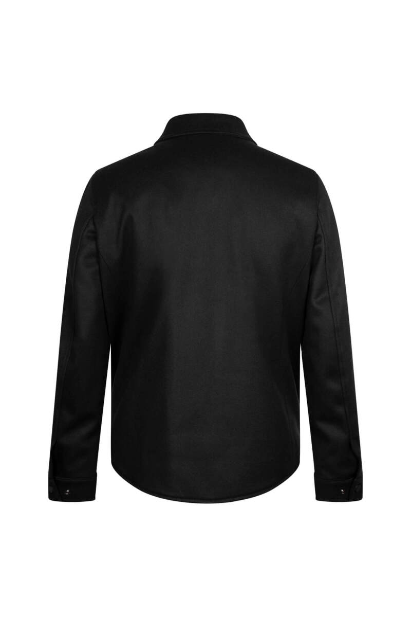 Siyah Regular Fit Uzun Kollu Erkek Gömlek Ceket - Hatem Saykı (1)