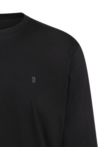 Siyah Regular Fit Bisiklet Yaka Pamuklu Sweatshirt - 2