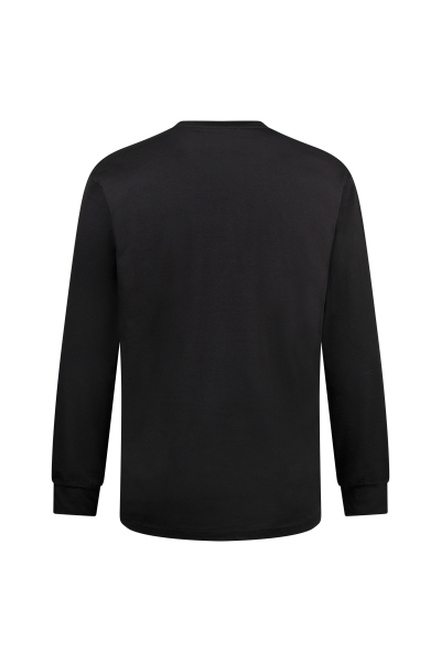 Siyah Regular Fit Bisiklet Yaka Pamuklu Sweatshirt - 3