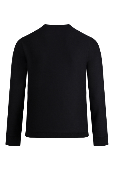 Siyah Regular Fit Bisiklet Yaka Sweatshirt - 3