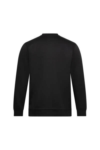 Siyah Regular Fit Bisiklet Yaka Sweatshirt - 2
