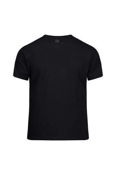 Siyah Regular Fit Bisiklet Yaka Tişört - 3