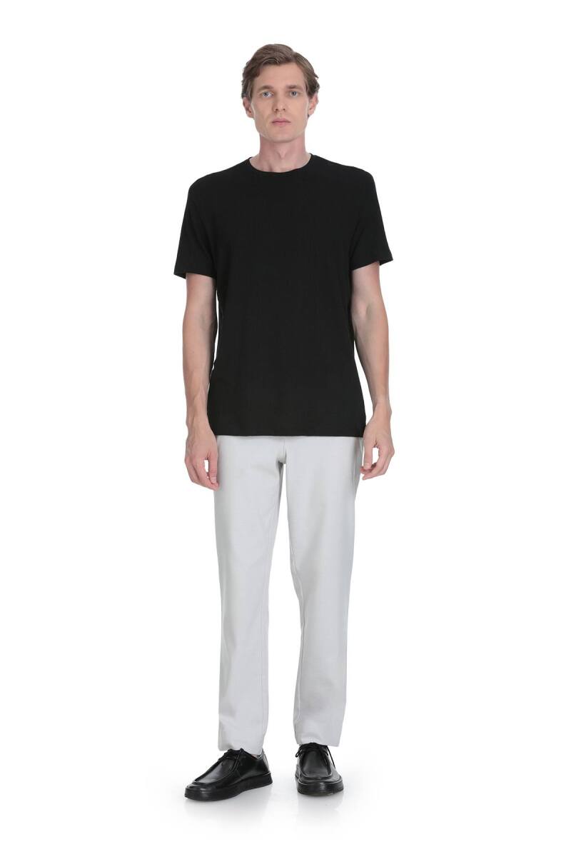 Siyah Regular Fit Bisiklet Yaka Tişört - Hatemoğlu (1)