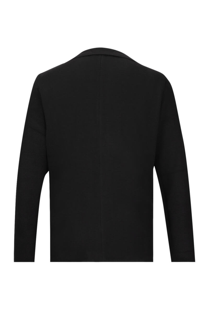 Siyah Regular Fit Düğmeli Triko Ceket - Saykı (1)