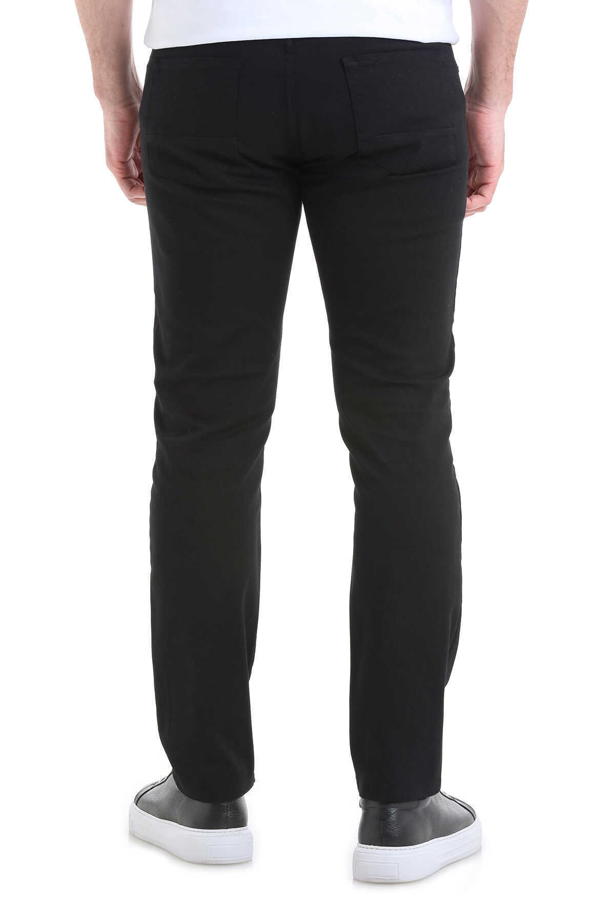 Siyah Regular Fit 5 Cep Pamuklu Kanvas Pantolon - 5