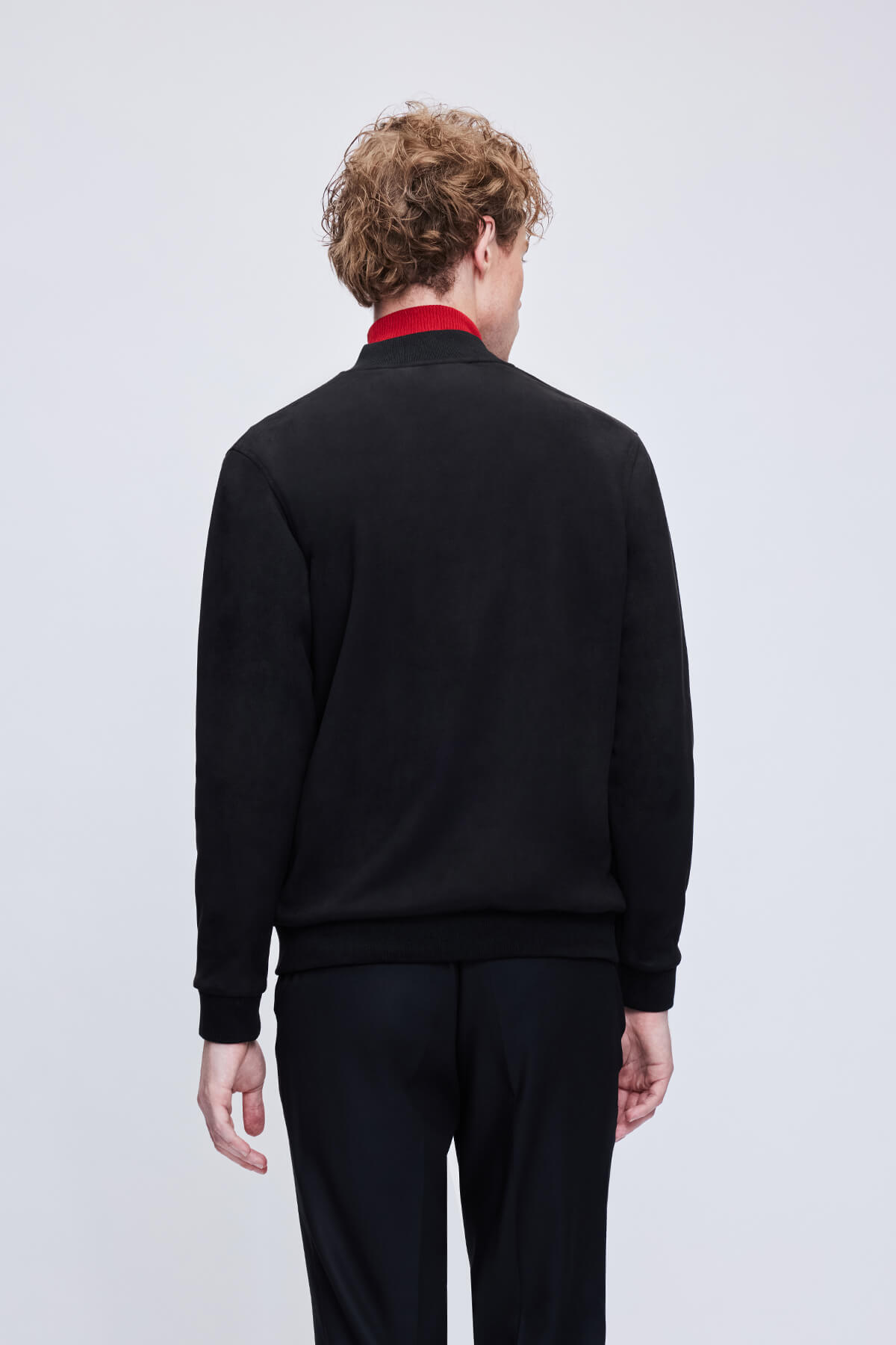 Siyah Regular Fit Bomber Yaka Mevsimlik Mont - 6