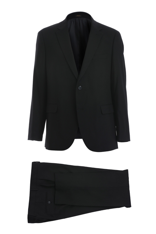 Hatemoğlu - Siyah Regular Fit Düz Mono Yaka 4 Drop Klasik Takım Elbise