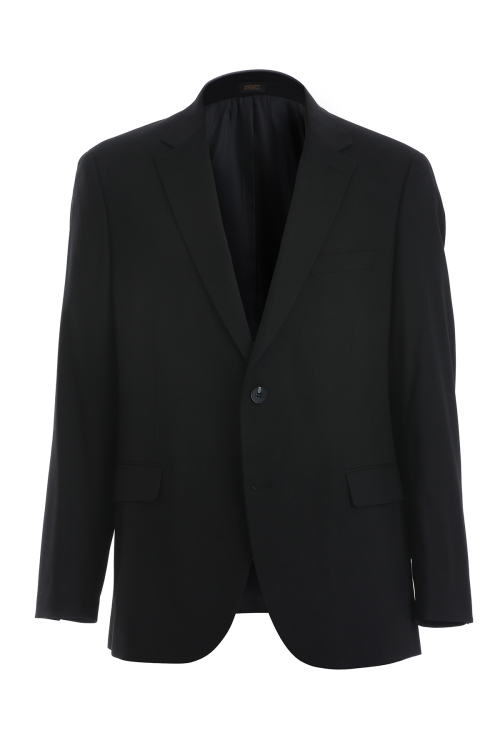 Siyah Regular Fit Düz Mono Yaka 4 Drop Klasik Takım Elbise - Thumbnail (1)