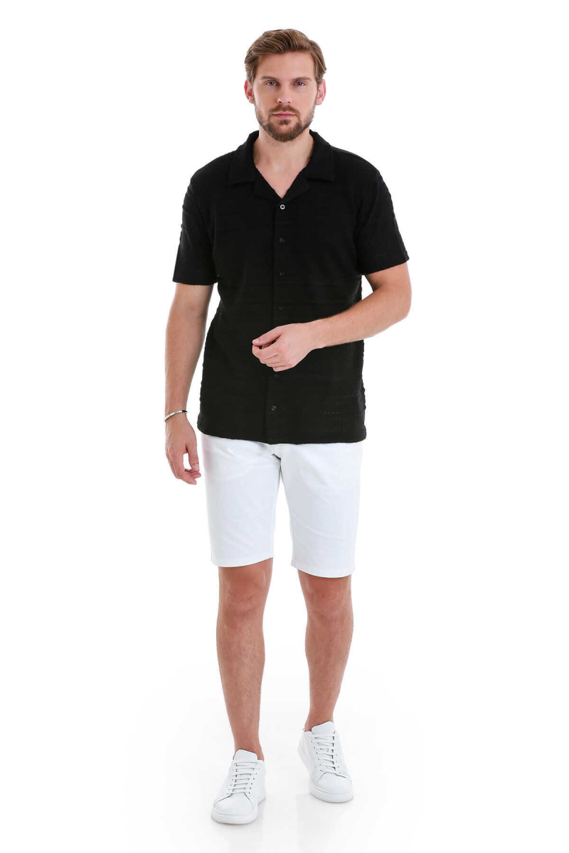 Siyah Regular Fit Polo Yaka Tişört - Hatem Saykı (1)