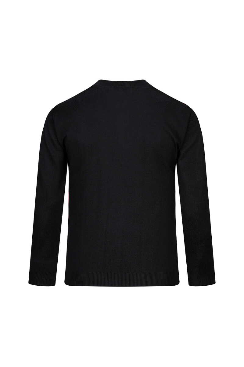 Siyah Regular Fit Fermuarlı Yarım Balıkçı Yaka Yünlü Kazak - Hatemoğlu (1)