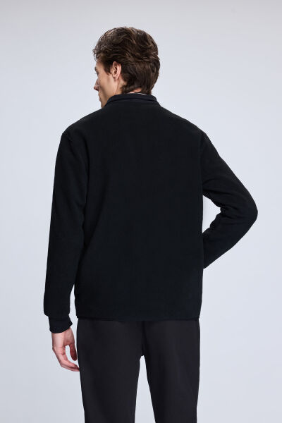 Siyah Regular Fit Hakim Yaka Baharlık Mont - 4