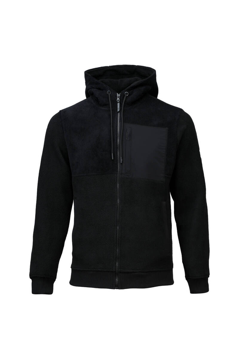 Siyah Regular Fit Hakim Yaka Kapüşonlu Şişme Mont - HTML