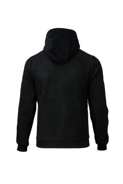 Siyah Regular Fit Hakim Yaka Kapüşonlu Şişme Mont - 3