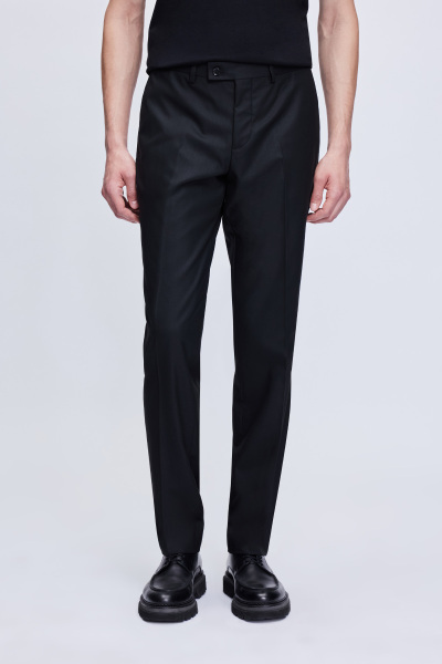 Siyah Regular Fit Kruvaze Klasik Takım Elbise - 3