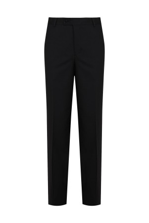 Siyah Regular Fit Kumaş Pantolon - Thumbnail