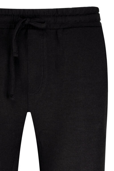 Siyah Regular Fit Yandan Cepli Jogger Pantolon - 2