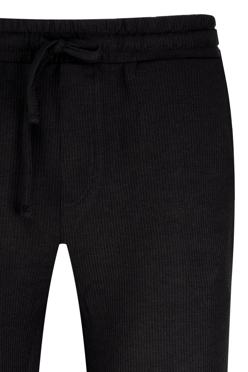 Siyah Regular Fit Yandan Cepli Jogger Pantolon - HTML (1)