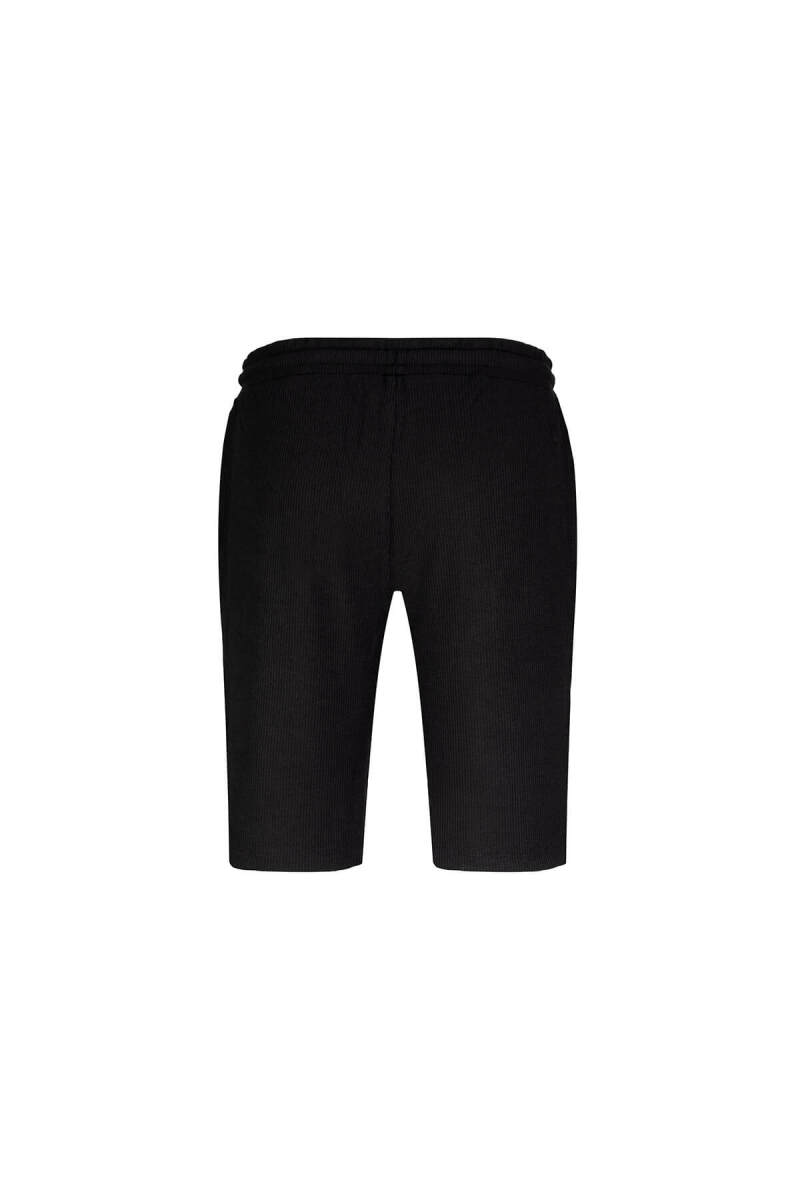 Siyah Regular Fit Yandan Cepli Şort - HTML (1)