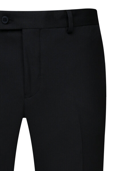 Siyah Regular Fit Yandan Cepli Kumaş Pantolon - 2