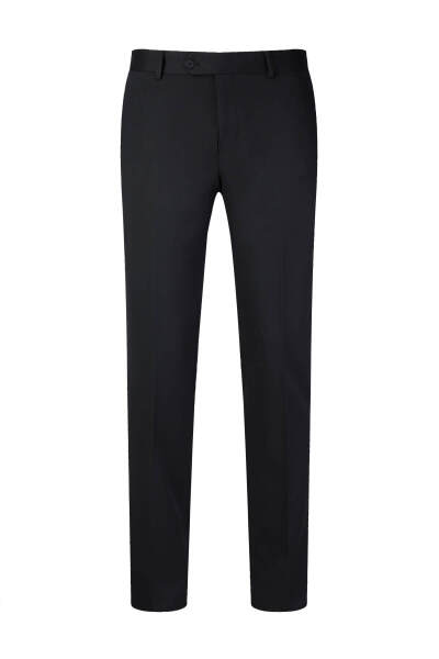 Siyah Regular Fit Yandan Cepli Kumaş Pantolon - 3
