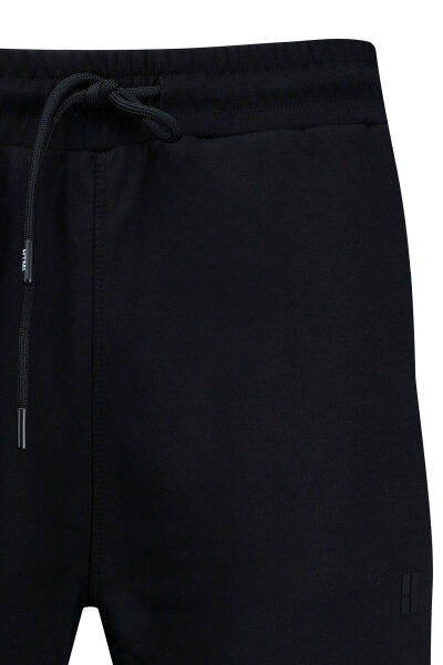 Siyah Regular Fit Yandan Cepli Pamuklu Eşofman Altı - 2