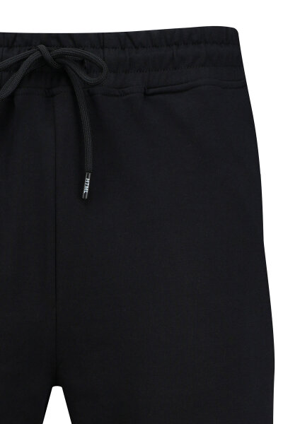 Siyah Regular Fit Yandan Cepli Pamuklu Eşofman Altı - 2