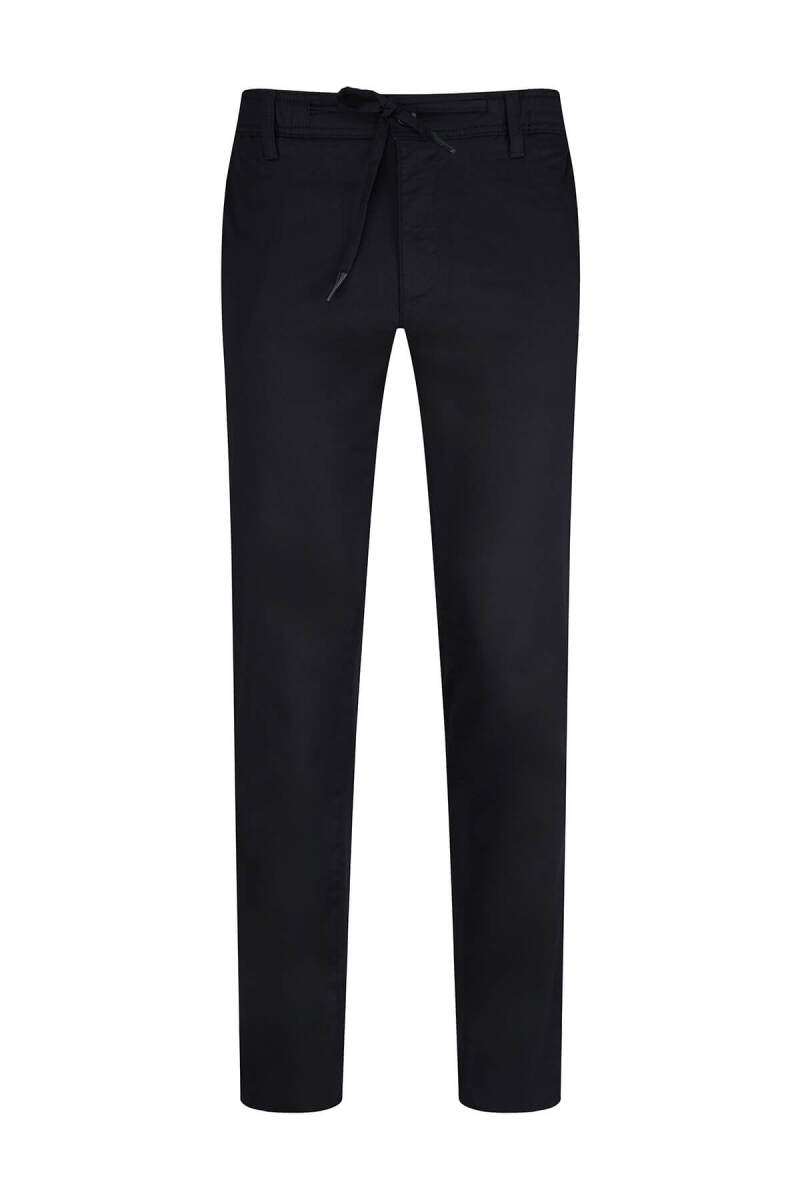 Siyah Regular Fit Yandan Cepli Pamuklu Jogger Pantolon - Saykı