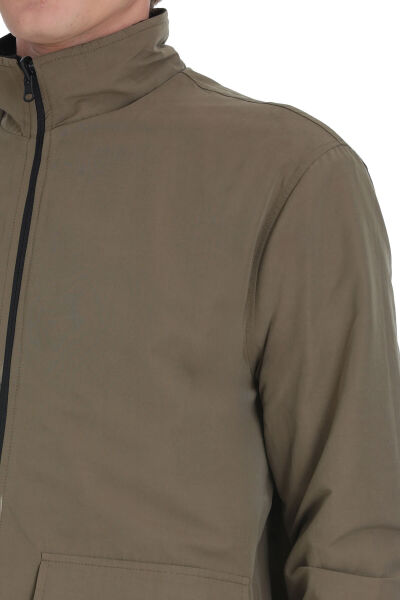 Siyah Regular Fit Yarım Balıkçı Yaka Baharlık Mont - 9