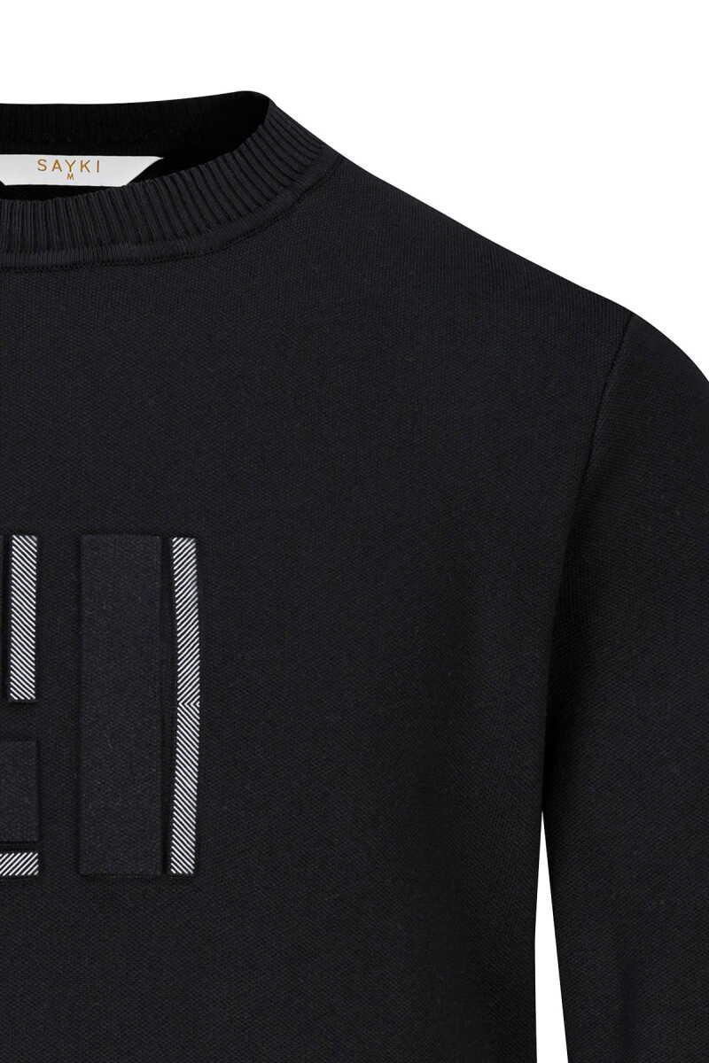 Siyah Regular Fit Yarım Balıkçı Yaka Kazak - Saykı (1)