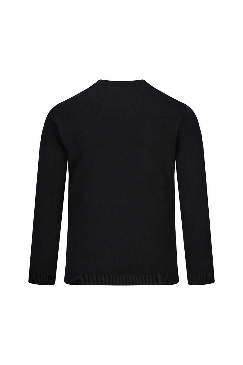 Siyah Regular Fit Yarım Balıkçı Yaka Kazak - Saykı (1)