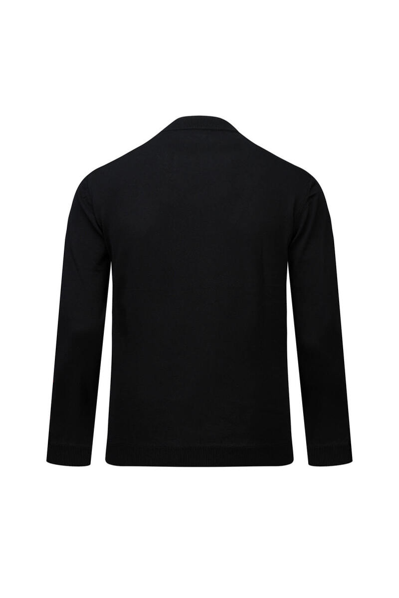 Siyah Regular Fit Yarım Balıkçı Yaka Rayon Kazak - Saykı (1)