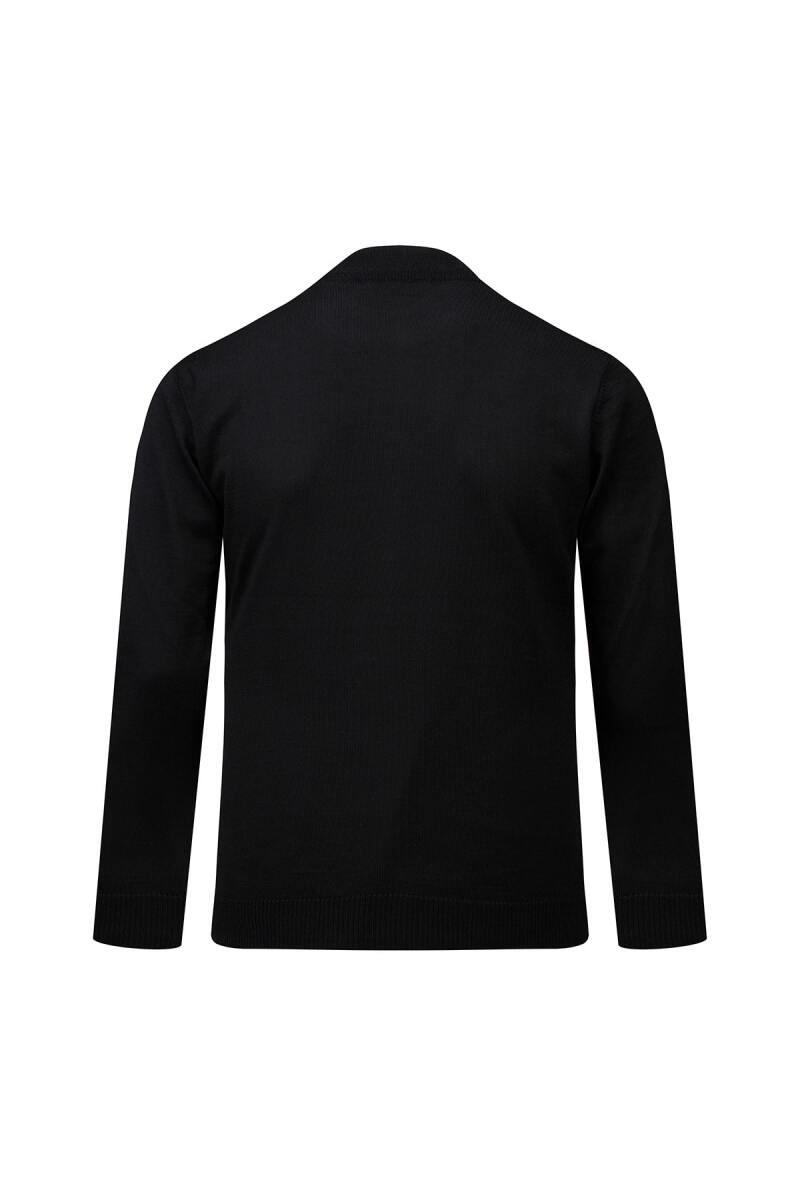 Siyah Regular Fit Yarım Balıkçı Yaka Yünlü Kazak - Saykı (1)