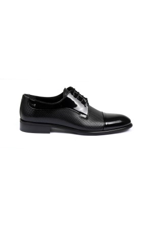 Siyah Rugan Deri Ayakkabı - Thumbnail