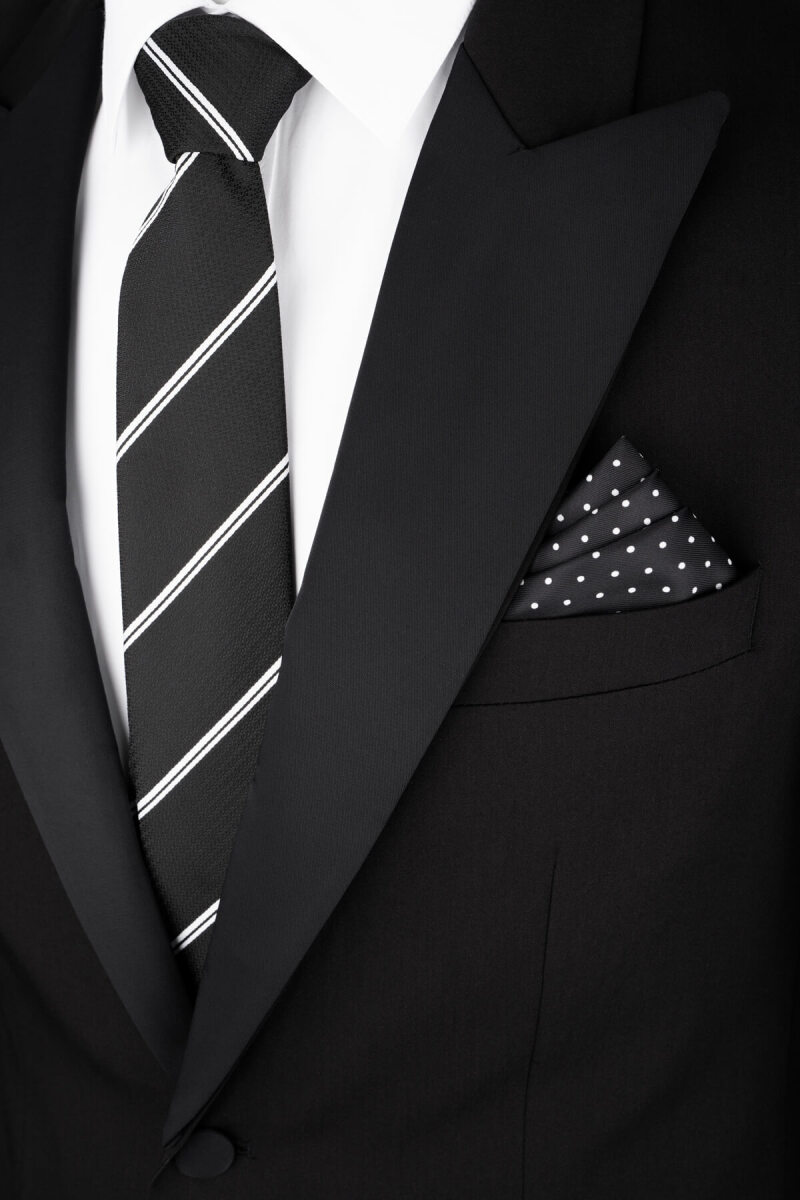 Siyah Slim Fit Çıkma Sivri Yaka Klasik Damatlık - Hatemoğlu (1)