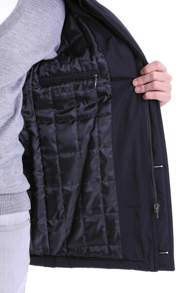 Siyah Slim Fit Hakim Yaka Mont - 11