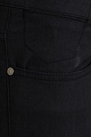 Siyah Slim Fit Düz Pamuklu 5 Cep Kanvas Pantolon - Thumbnail