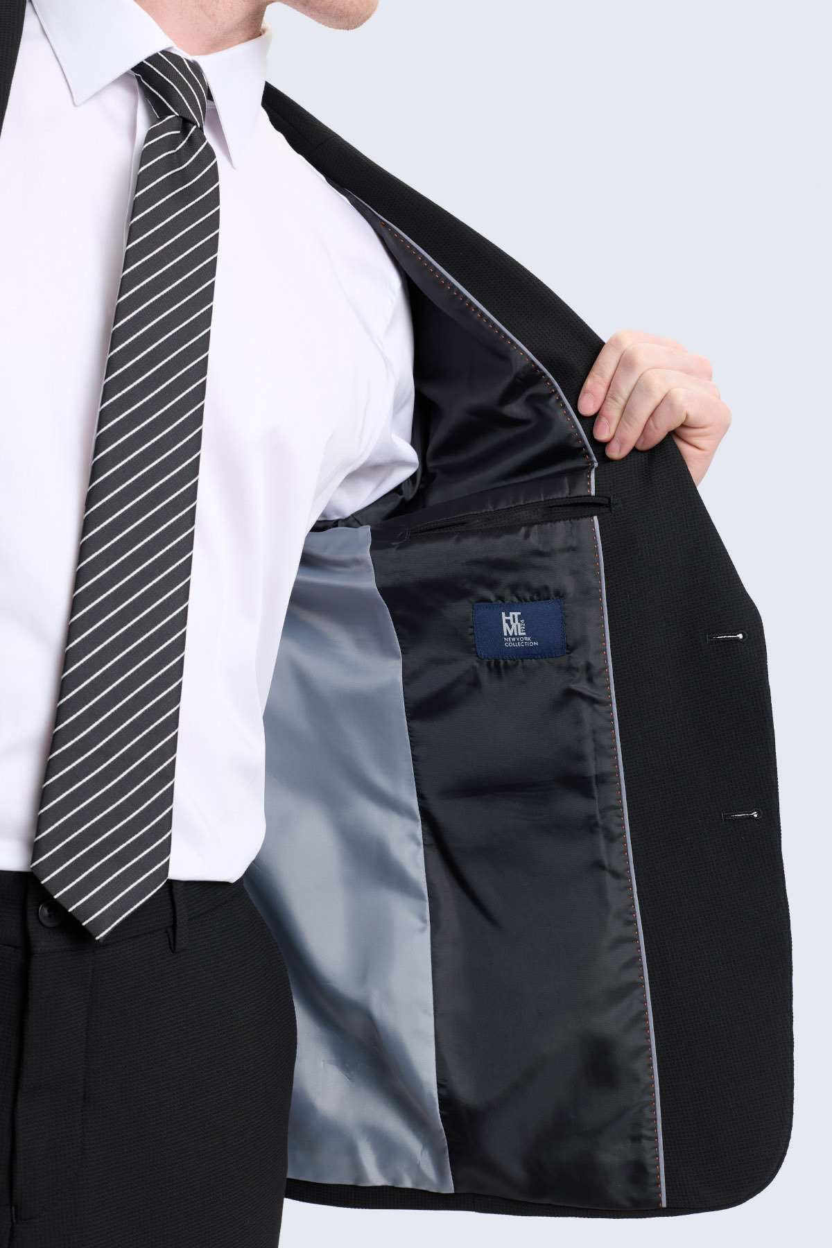 Siyah Slim Fit Mono Yaka Casual Takım Elbise - 4