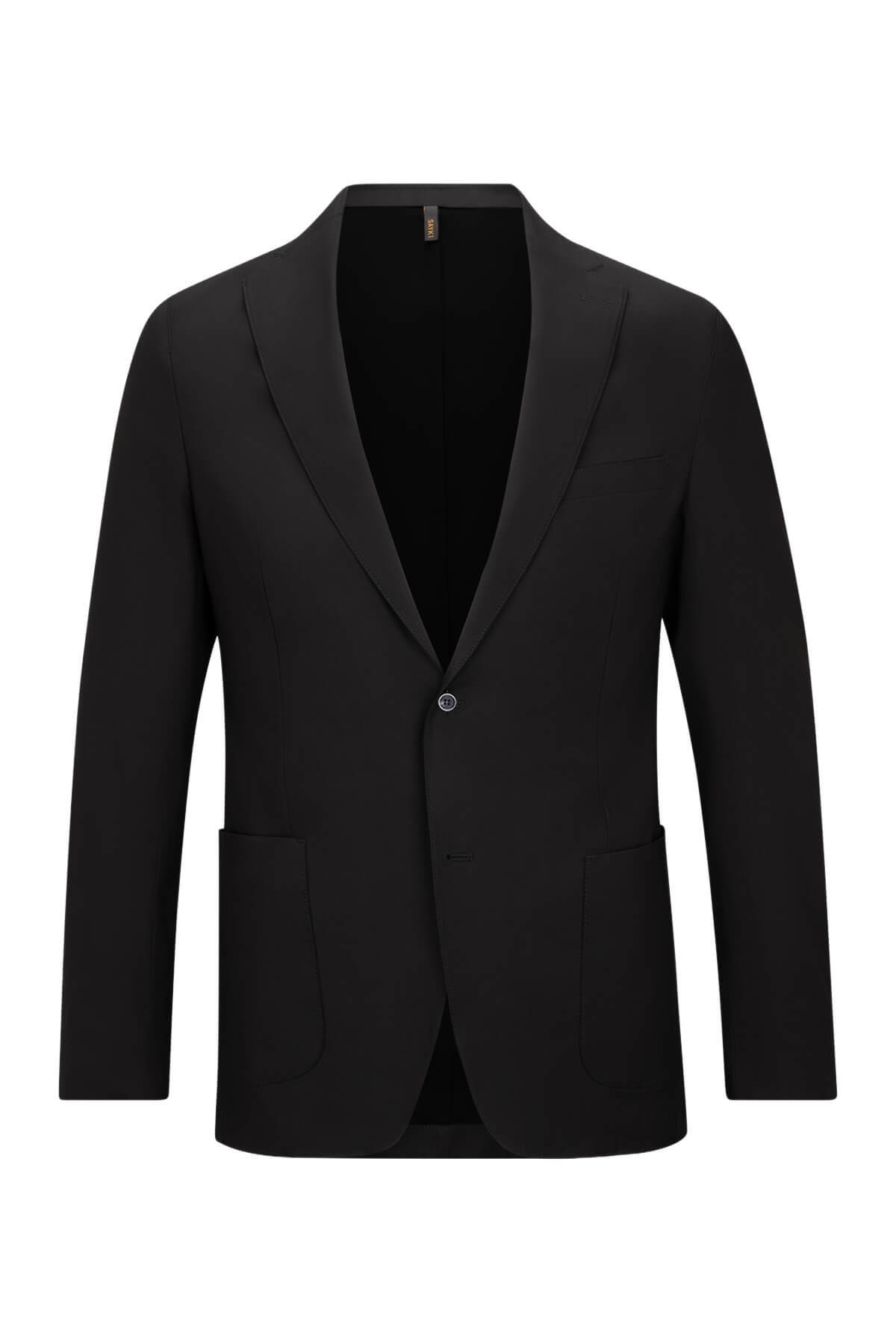Siyah Slim Fit Mono Yaka Casual Takım Elbise - 1