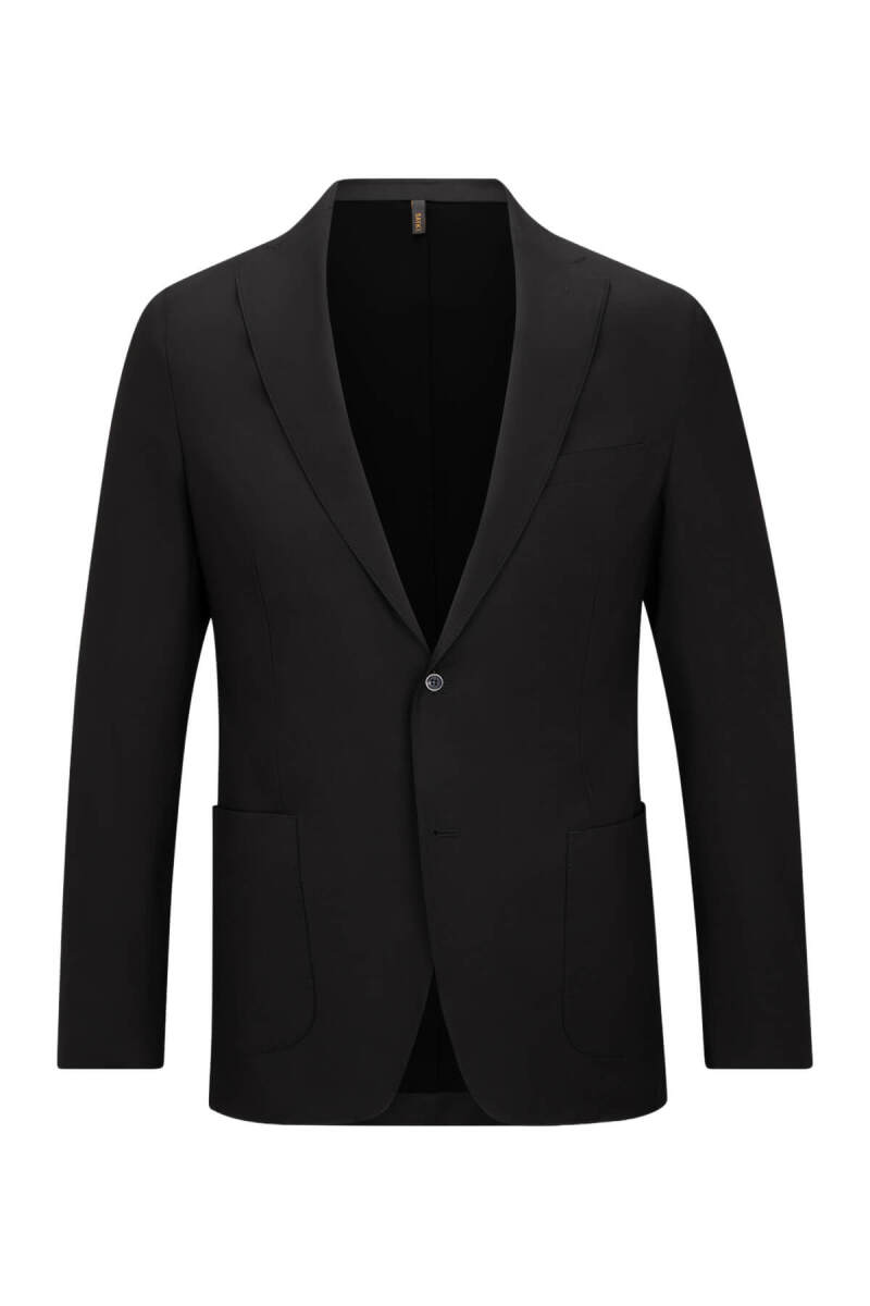 Siyah Slim Fit Mono Yaka Casual Takım Elbise