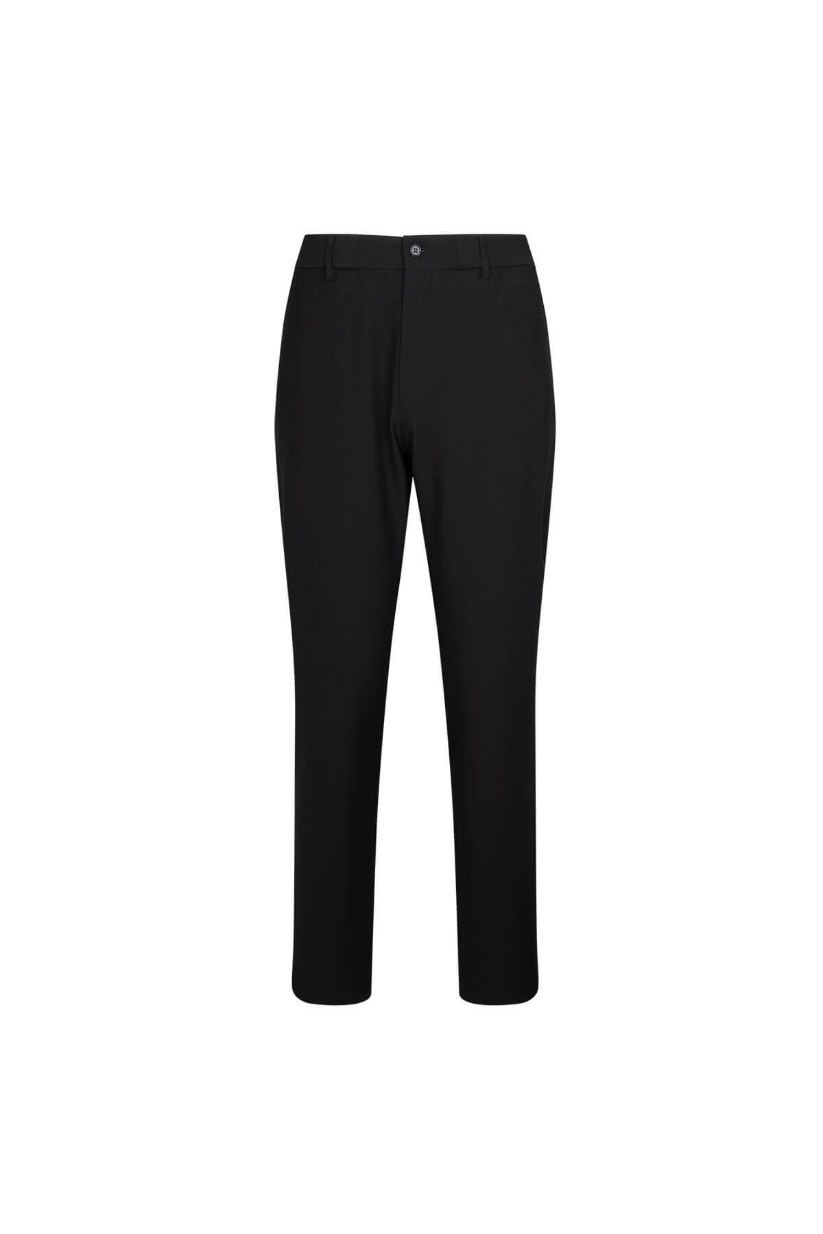 Siyah Slim Fit Mono Yaka Casual Takım Elbise - 3