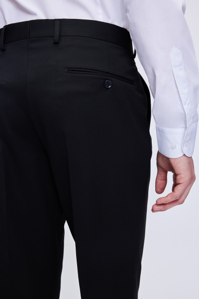 Siyah Slim Fit Mono Yaka Klasik Takım Elbise - 4