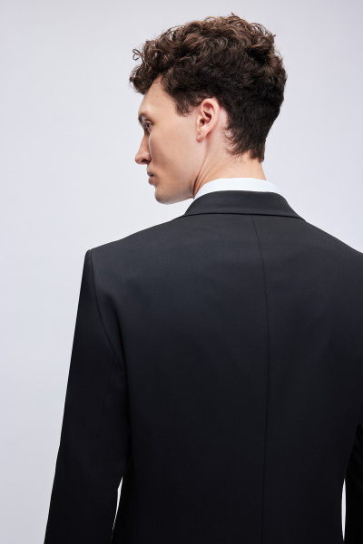 Siyah Slim Fit Mono Yaka Klasik Takım Elbise - 7