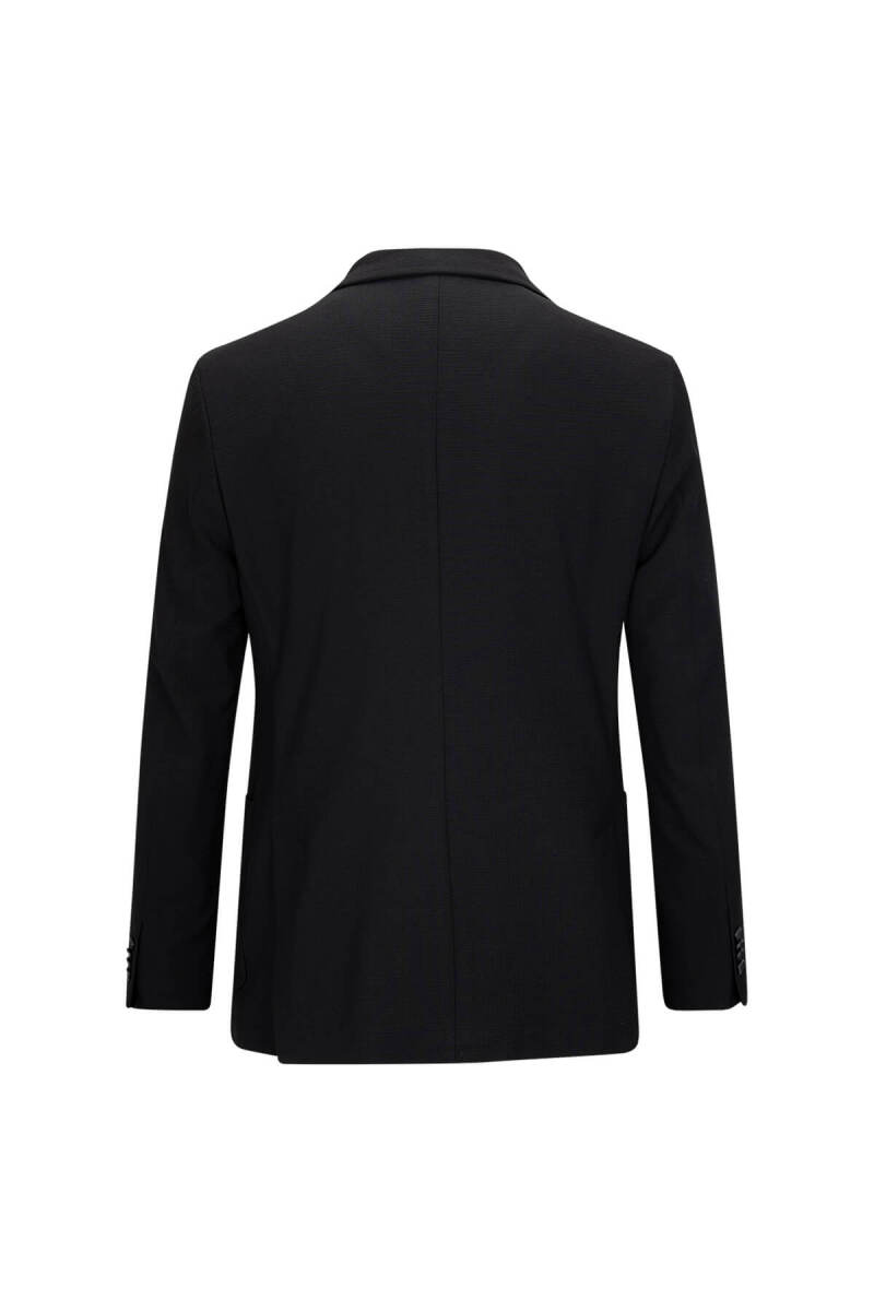 Siyah Slim Fit Mono Yaka Takım Elbise - HTML (1)