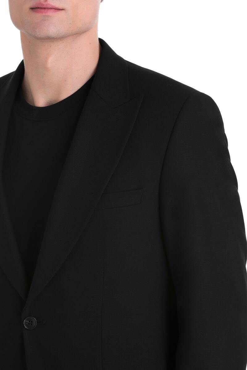 Siyah Slim Fit Sivri Yaka Klasik Takım Elbise - Hatemoğlu (1)