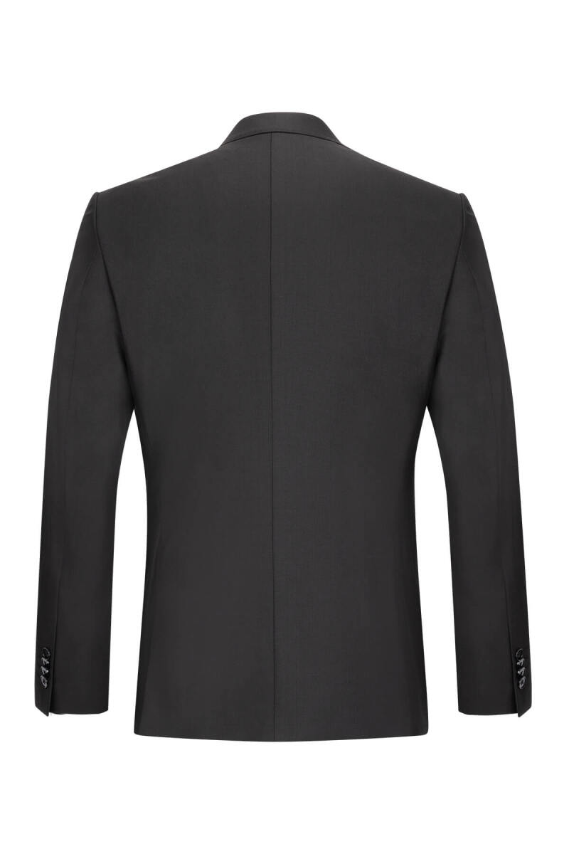 Siyah Slim Fit Sivri Yaka Klasik Takım Elbise - Saykı (1)
